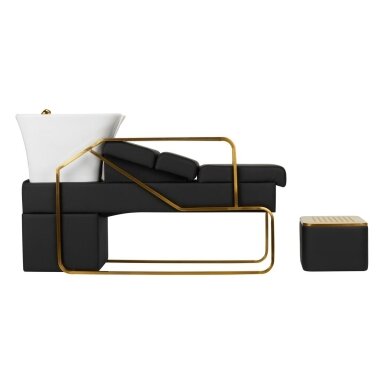 Professional sink for hairdressers GABBIANO DIANA, black/gold color