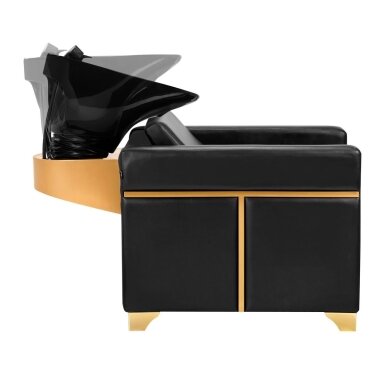 Professional hairdressing sink GABBIANO TOLEDO, black with gold details Professional hairdressing sink GABBIANO TOLEDO, black with gold details