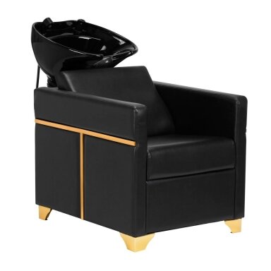 Professional hairdressing sink GABBIANO TOLEDO, black with gold details Professional hairdressing sink GABBIANO TOLEDO, black with gold details