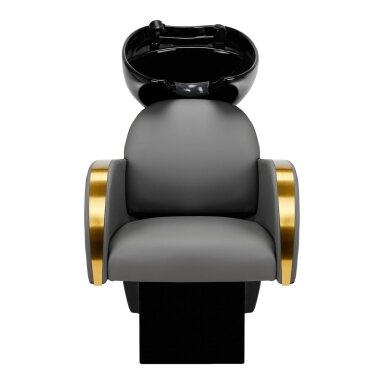 Professional hairdressing sink GABBIANO MALAGA, gray with golden armrests Professional hairdressing sink GABBIANO MALAGA, gray with golden armrests