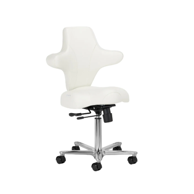 Professional master chair for beauticians AZZURRO SPECIAL 152, with adjustable seat angle and backrest, white color Professional master chair for beauticians AZZURRO SPECIAL 152, with adjustable seat angle and backrest, white color