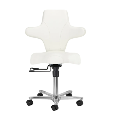 Professional master chair for beauticians AZZURRO SPECIAL 152, with adjustable seat angle and backrest, white color Professional master chair for beauticians AZZURRO SPECIAL 152, with adjustable seat angle and backrest, white color