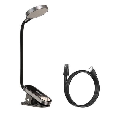 Настольная светодиодная лампа MINI CLIP для дополнительного освещения рабочего места, тёмно-серого цвета