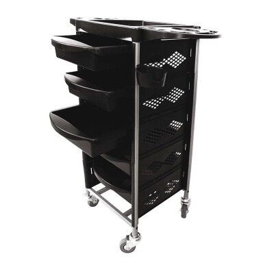 Professional hairdressing trolley BRAVO, black Professional hairdressing trolley BRAVO, black