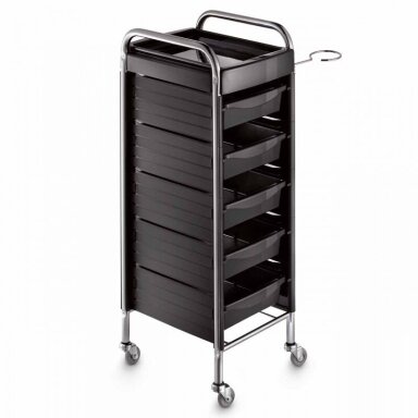 Professional Hairdressing Trolley KAPPA A, black color Professional Hairdressing Trolley KAPPA A, black color