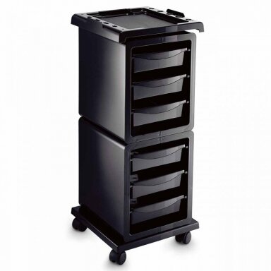 Professional hairdressing trolley MODUS A, black color Professional hairdressing trolley MODUS A, black color