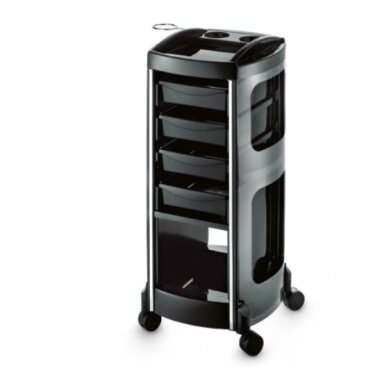 Professional hairdressing trolley NEW GENIUS B, black color Professional hairdressing trolley NEW GENIUS B, black color