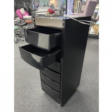 Professional hairdressing trolley METEX STEEL, steel sides and worktop Professional hairdressing trolley METEX STEEL, steel sides and worktop
