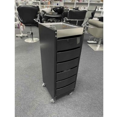 Professional hairdressing trolley METEX STEEL, steel sides and worktop Professional hairdressing trolley METEX STEEL, steel sides and worktop