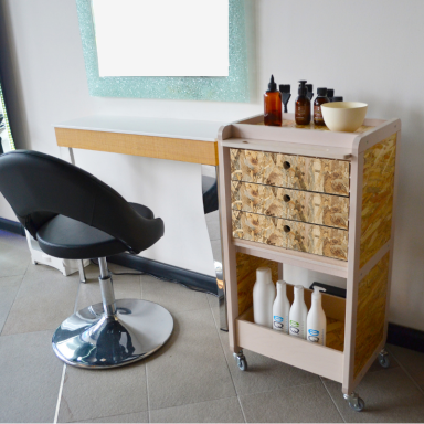 Professional hairdressing trolley TIMBER, wood color Professional hairdressing trolley TIMBER, wood color