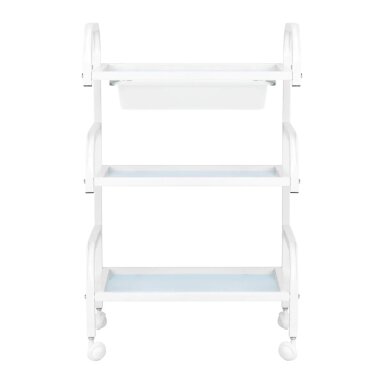 Professional cosmetology trolley BASIC 121, white color