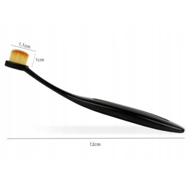 Professional make-up brush OVAL 8, black Professional make-up brush OVAL 8, black