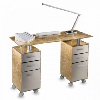 Professional manicure table GOLD GLASS DOUBLE 191L Professional manicure table GOLD GLASS DOUBLE 191L