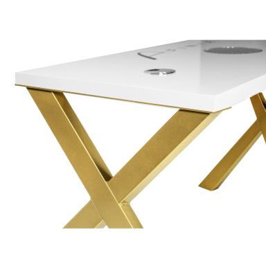 Professional manicure table for beauty salon AFINIA ART DECO, white color Professional manicure table for beauty salon AFINIA ART DECO, white color