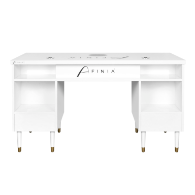Professional manicure table for beauty salon AFINIA RETRO, white color Professional manicure table for beauty salon AFINIA RETRO, white color