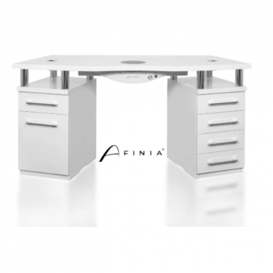 Professional manicure table for beauty salon AFINIA UNBODIED SK05, white color Professional manicure table for beauty salon AFINIA UNBODIED SK05, white color