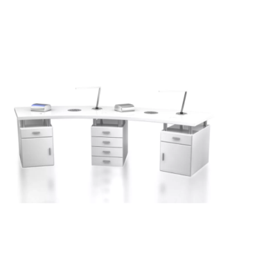 Professional manicure table for beauty salon AFINIA UNBODIED SK07, white color Professional manicure table for beauty salon AFINIA UNBODIED SK07, white color