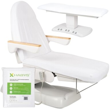 Professional cosmetology bed cover 70/190 cm, white Professional cosmetology bed cover 70/190 cm, white