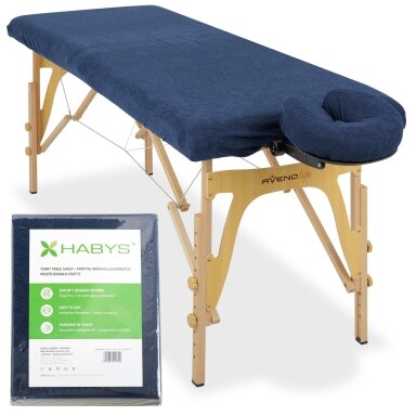 Professional massage bed cover 60/165 cm, blue Professional massage bed cover 60/165 cm, blue