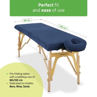 Professional massage bed cover 60/165 cm, blue Professional massage bed cover 60/165 cm, blue