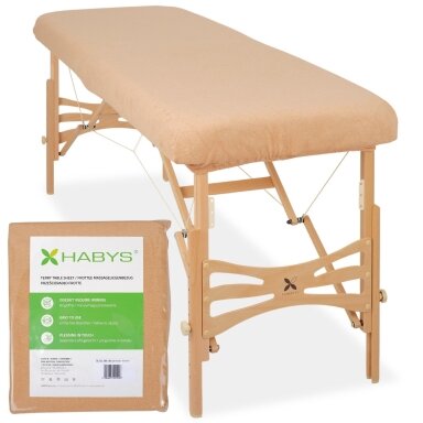 Professional massage bed cover 70-75/180-185 cm, beige Professional massage bed cover 70-75/180-185 cm, beige