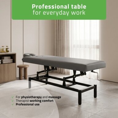 Professional massage and physiotherapy table-bed with manual height adjustment VIGO 1, gray Professional massage and physiotherapy table-bed with manual height adjustment VIGO 1, gray