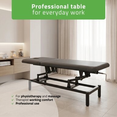 Professional massage and physiotherapy table-bed with adjustable backrest VIGO 2, gray Professional massage and physiotherapy table-bed with adjustable backrest VIGO 2, gray