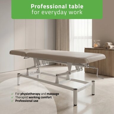 Professional massage and physiotherapy table-bed with adjustable backrest VIGO 2, light gray Professional massage and physiotherapy table-bed with adjustable backrest VIGO 2, light gray