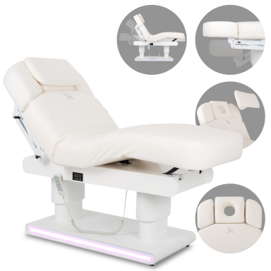Профессиональная массажная и СПА-кровать ETERNA GENTLE FLEX K901 (4 мотора), белая