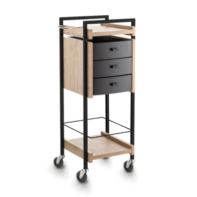 Professional metal and wood hairdressing trolley HIRO Professional metal and wood hairdressing trolley HIRO