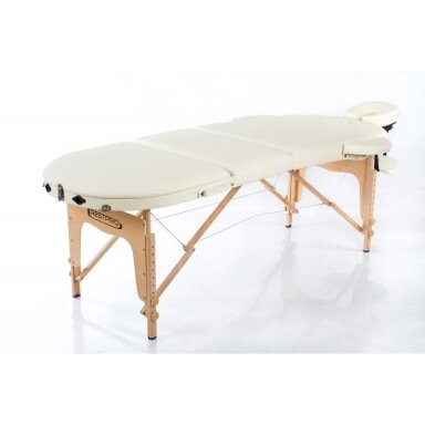 Professional folding massage table for beauticians RESTPRO® CLASSIC OVAL 3 CREAM Professional folding massage table for beauticians RESTPRO® CLASSIC OVAL 3 CREAM