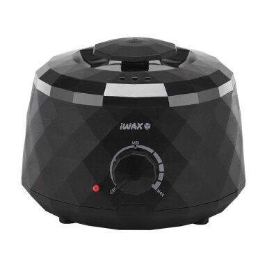 Professional wax heater for cans and pellets IWAX DIAMOND 400ML 100W, black color Professional wax heater for cans and pellets IWAX DIAMOND 400ML 100W, black color