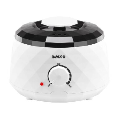 Profesionalus vaško šildytuvas skardinėms ir granulėms IWAX DIAMOND 400ML 100W, baltos spalvos Profesionalus vaško šildytuvas skardinėms ir granulėms IWAX DIAMOND 400ML 100W, baltos spalvos