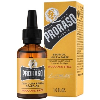 PRORASO WOOD&SPICE barzdos aliejus, 30 ml PRORASO WOOD&SPICE barzdos aliejus, 30 ml