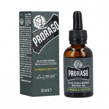PRORASO CYPRES&VETYVER BEARD OIL barzdos aliejus, 30ml. PRORASO CYPRES&VETYVER BEARD OIL barzdos aliejus, 30ml.