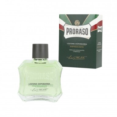 PRORASO GREEN LINE AFTERSHAVE LOTION Gaivinamasis vanduo po skutimosi, 100ml. PRORASO GREEN LINE AFTERSHAVE LOTION Gaivinamasis vanduo po skutimosi, 100ml.