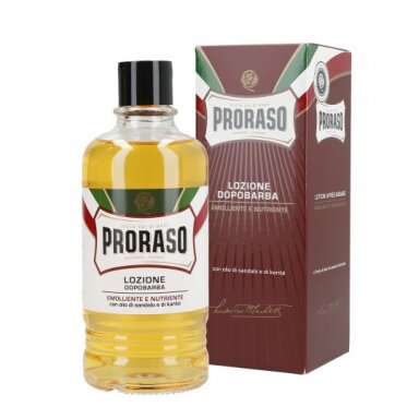 PRORASO RED LINE AFTERSHAVE LOTION Nourishing water after shave, 400ml. PRORASO RED LINE AFTERSHAVE LOTION Nourishing water after shave, 400ml.