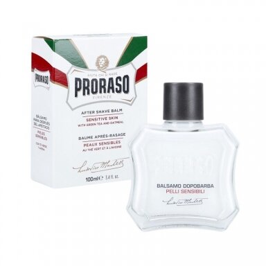 PRORASO WHITE CREAMY aftershave cream balm without alcohol for sensitive skin, 100ml. PRORASO WHITE CREAMY aftershave cream balm without alcohol for sensitive skin, 100ml.
