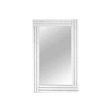 Prabangus grožio salono veidrodis LUSTRO TM8012 60x90cm, sidabrinės spalvos