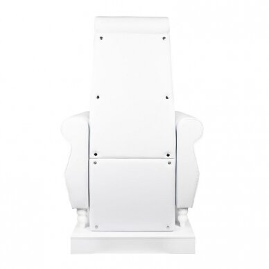 Профессиональное pоскошная мебель-кресло для процедур педикюра, белое с кристаллами SPA KRYSTAL 2