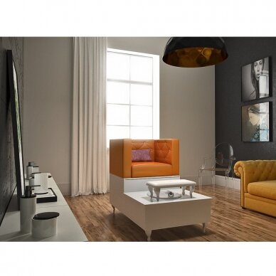 Роскошное кресло для педикюра, выбор мебели и цвета ванной комнаты 2