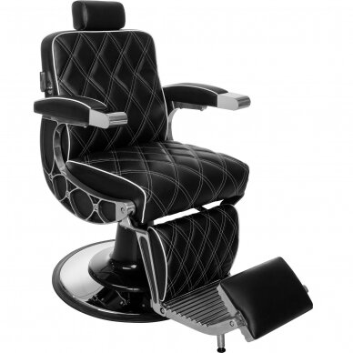 Профессиональное парикмахерское кресло для парикмахерских и салонов красоты GLADIATOR, цвет черный.