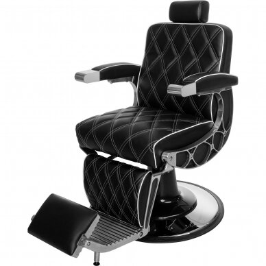 Professional barber chair for hairdressers and beauty salons GLADIATOR, black color 4