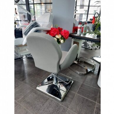 Профессиональное барберское кресло для парикмахерских и салонов красоты ALTO BH-6952, серого цвета 6