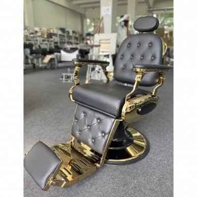Профессиональное барберское кресло для парикмахерских и салонов красоты GABBIANO FRANSESCO, черного цвета 6
