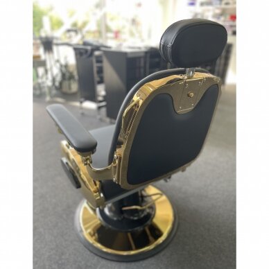Профессиональное барберское кресло для парикмахерских и салонов красоты GABBIANO FRANSESCO, черного цвета 5