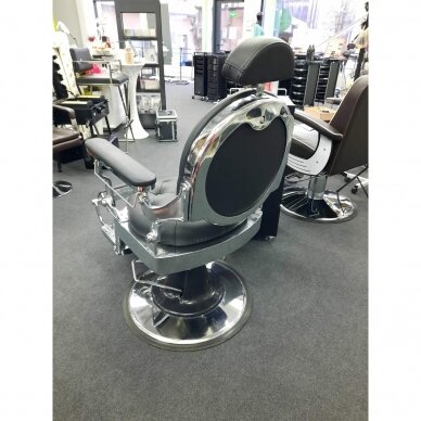 Profesionali barberio kėdė kirpykloms ir grožio salonams GABBIANO GIULO, juodos spalvos 7
