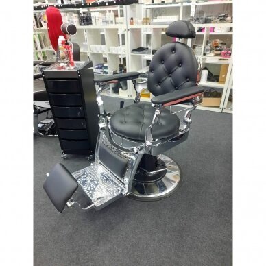 Профессиональное барберское кресло для парикмахерских и салонов красоты GABBIANO GIULO, черного цвета 6