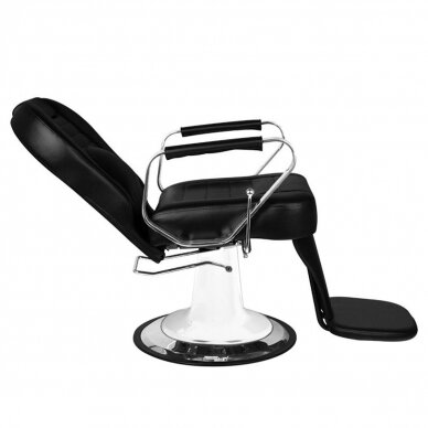 Profesionali barberio kėdė kirpykloms ir grožio salonams GABBIANO TIZIANO, juodai baltos spalvos 2