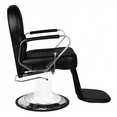 Профессиональное барберское кресло для парикмахерских и салонов красоты GABBIANO TIZIANO, черно белого цвета 1